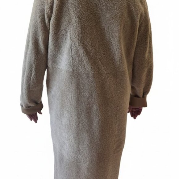 Artico Shearling Leather Coat - Size 48 euro - worn once - tan -Reversable - Picture 2 of 16